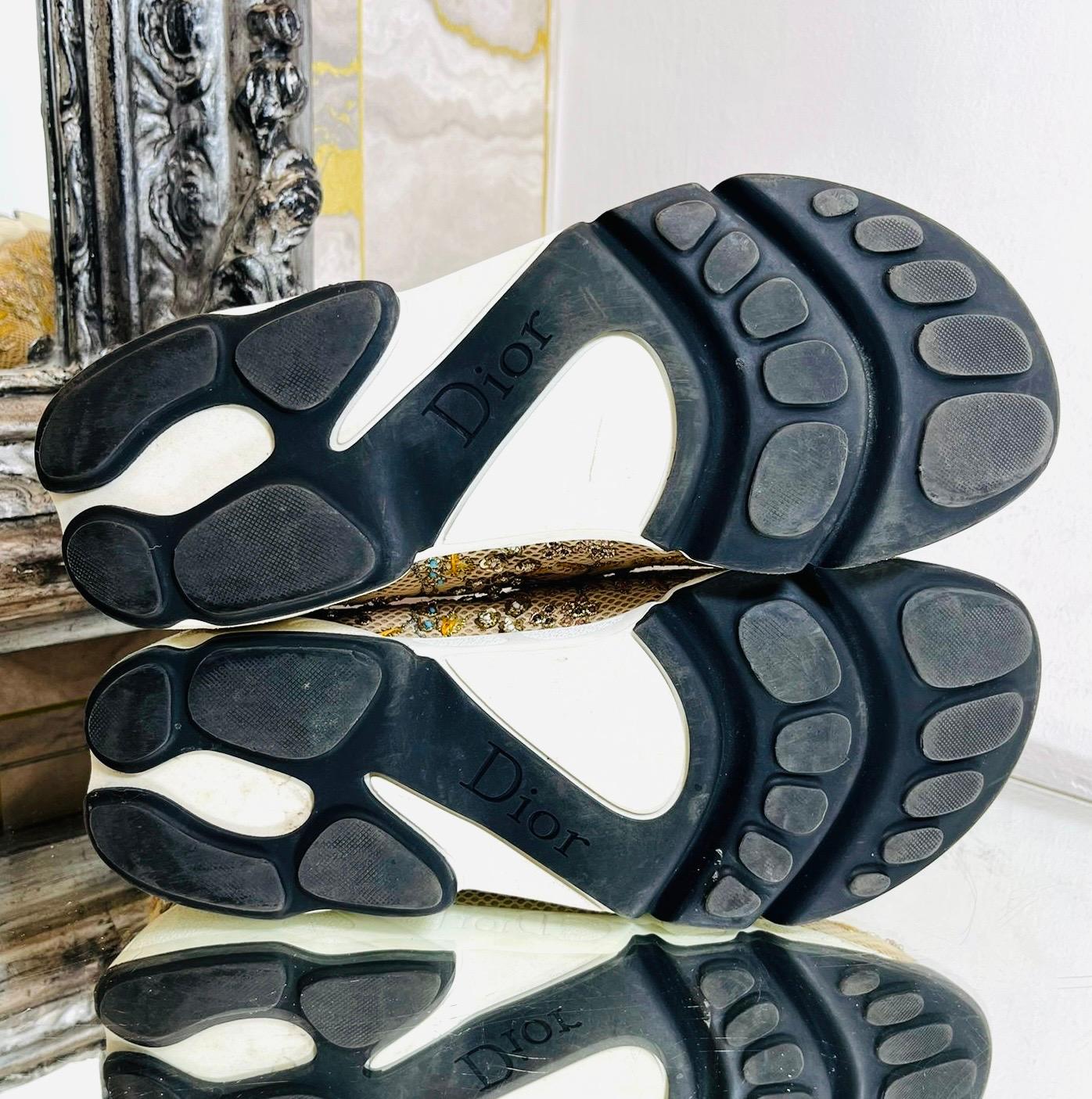 Dior Bead Embroidered Mesh Sneakers 3
