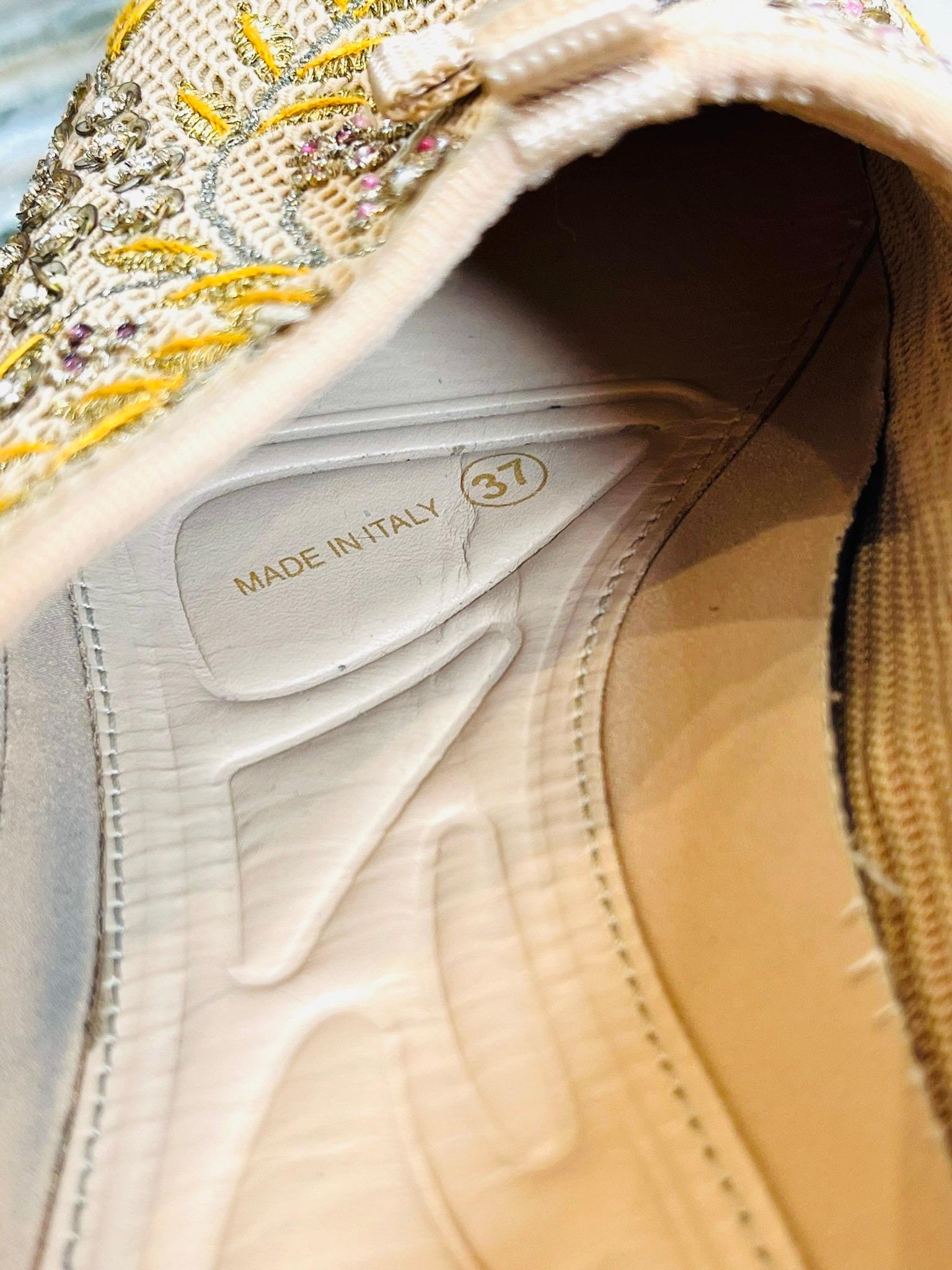 Dior Bead Embroidered Mesh Sneakers 5