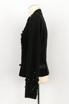 Dior Beaded Jacket Embroidered with Pearl and Celluloid Flowers