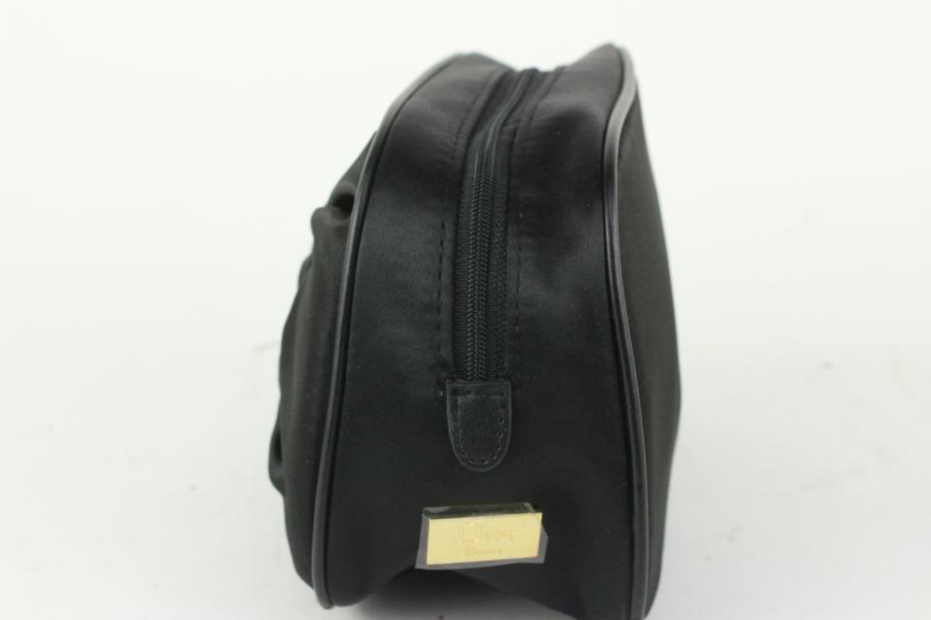 dior black cosmetic bag