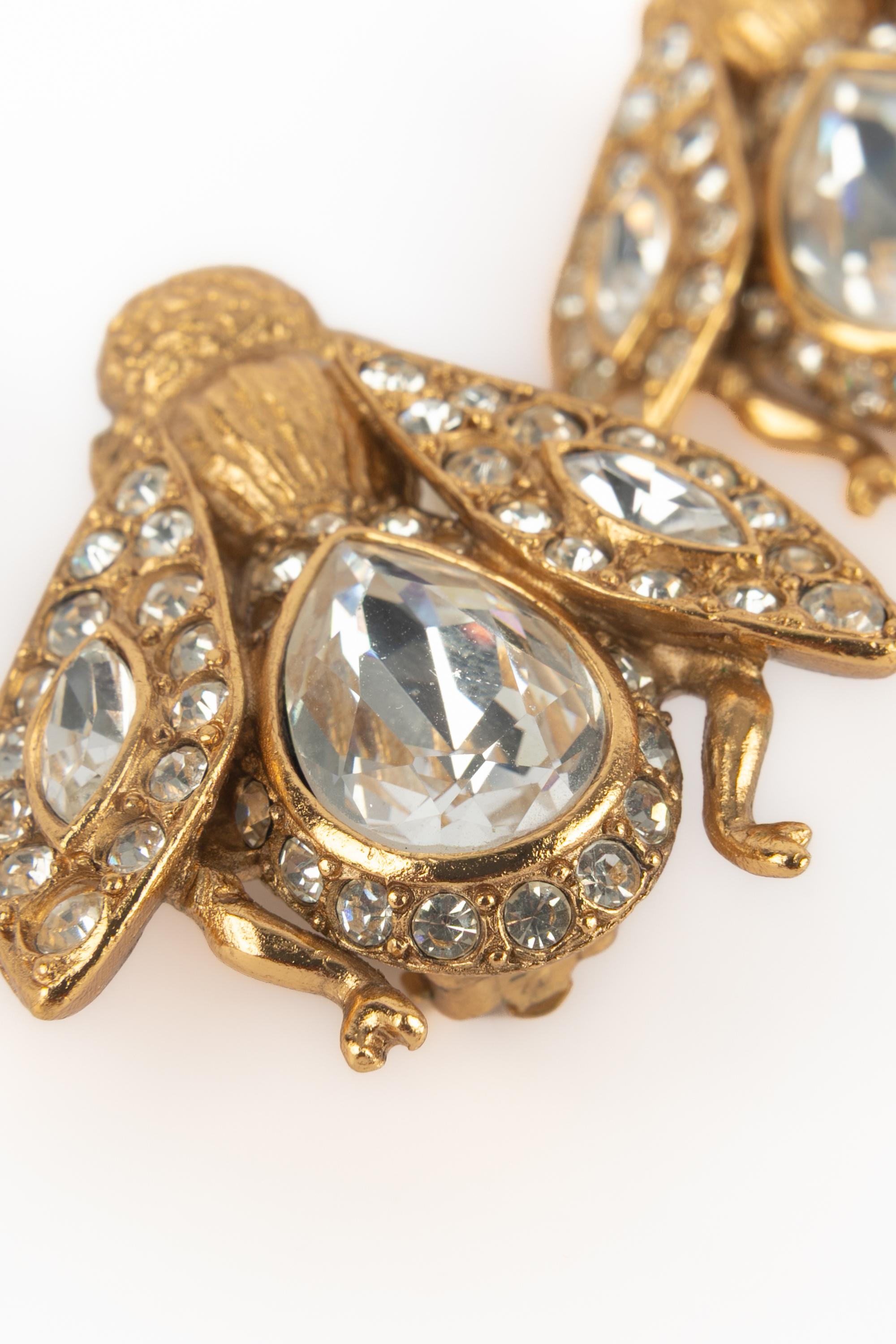 Orecchini a forma di ape Dior in vendita 1