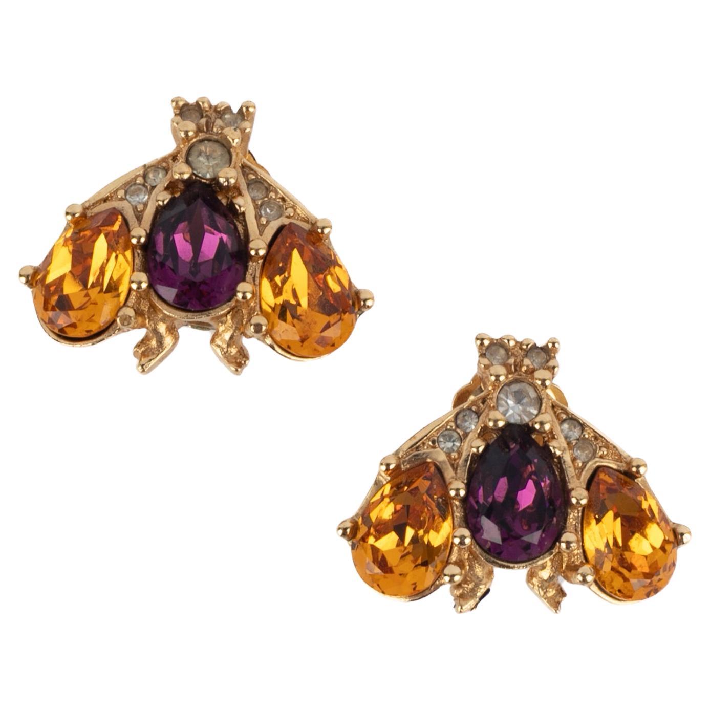 Orecchini a forma di ape Dior