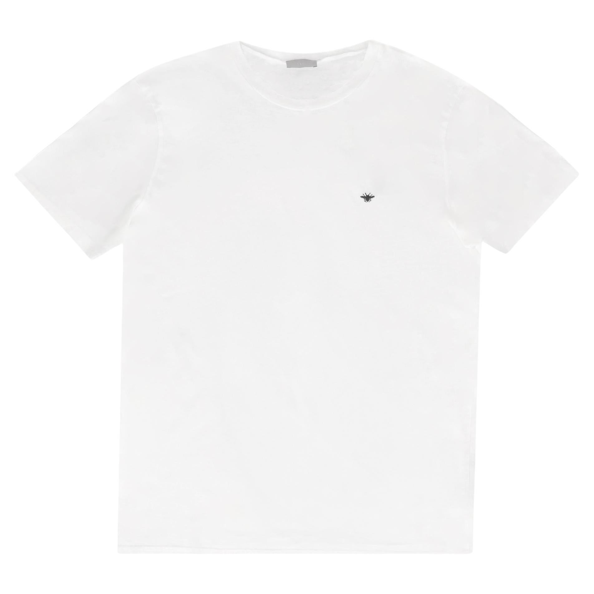 Camiseta Dior de algodón con bordado de abeja