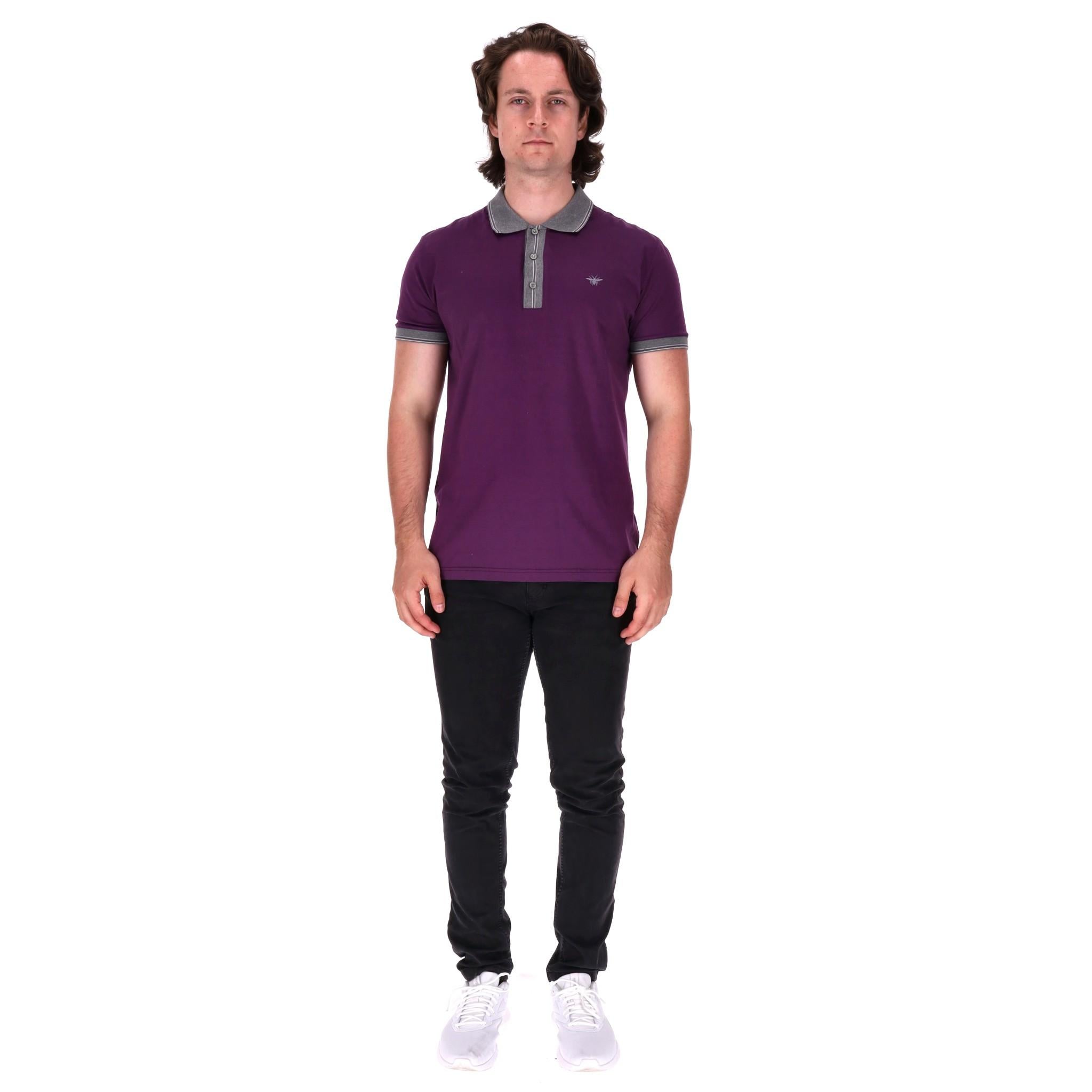 Dior 'Bee' Embroidery Cotton Polo T-Shirt

Polo violet avec broderie 