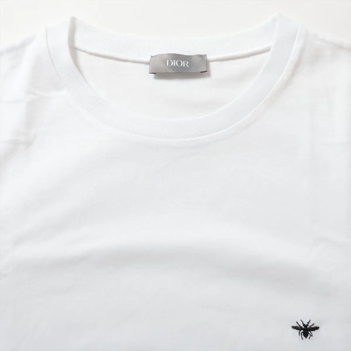 Dior BEE Embroidery Cotton T-shirt White In Good Condition For Sale In Humacao, PR