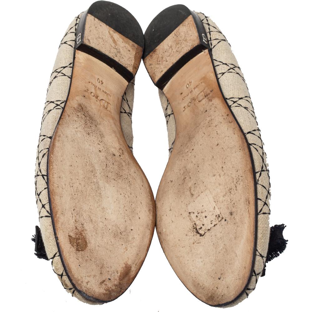 beige black ballet flats