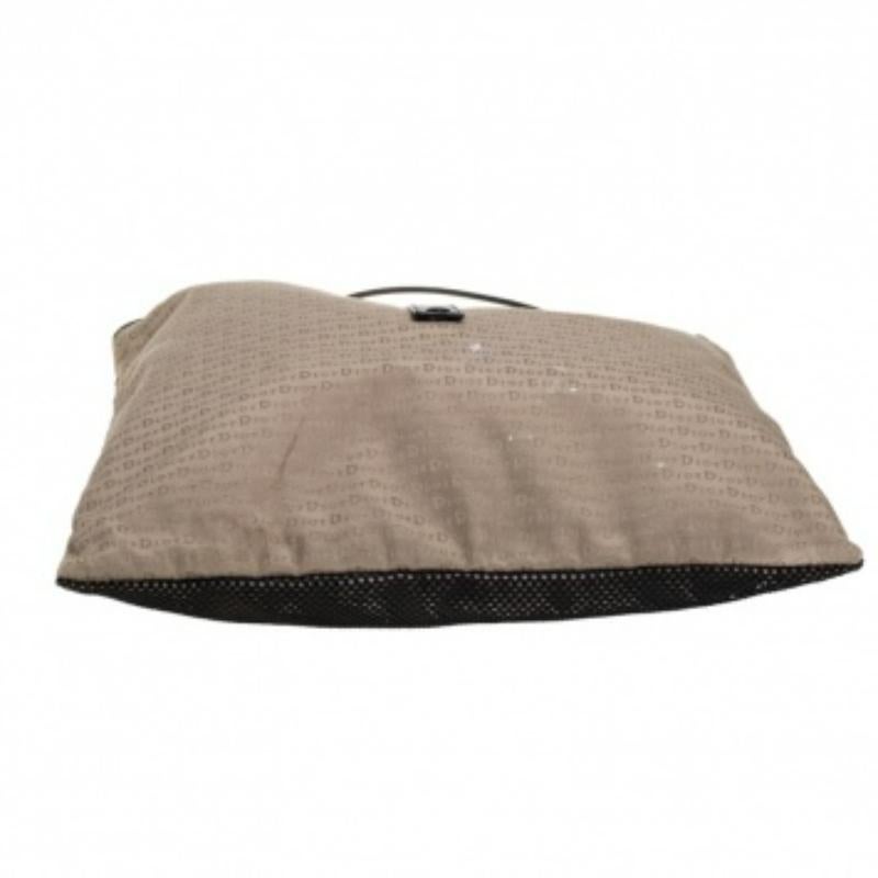 Women's Dior Beige/Black Oblique Canvas and Mesh Shoulder Bag For Sale