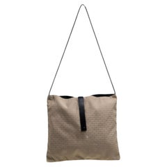 Dior Beige/Black Oblique Canvas and Mesh Shoulder Bag