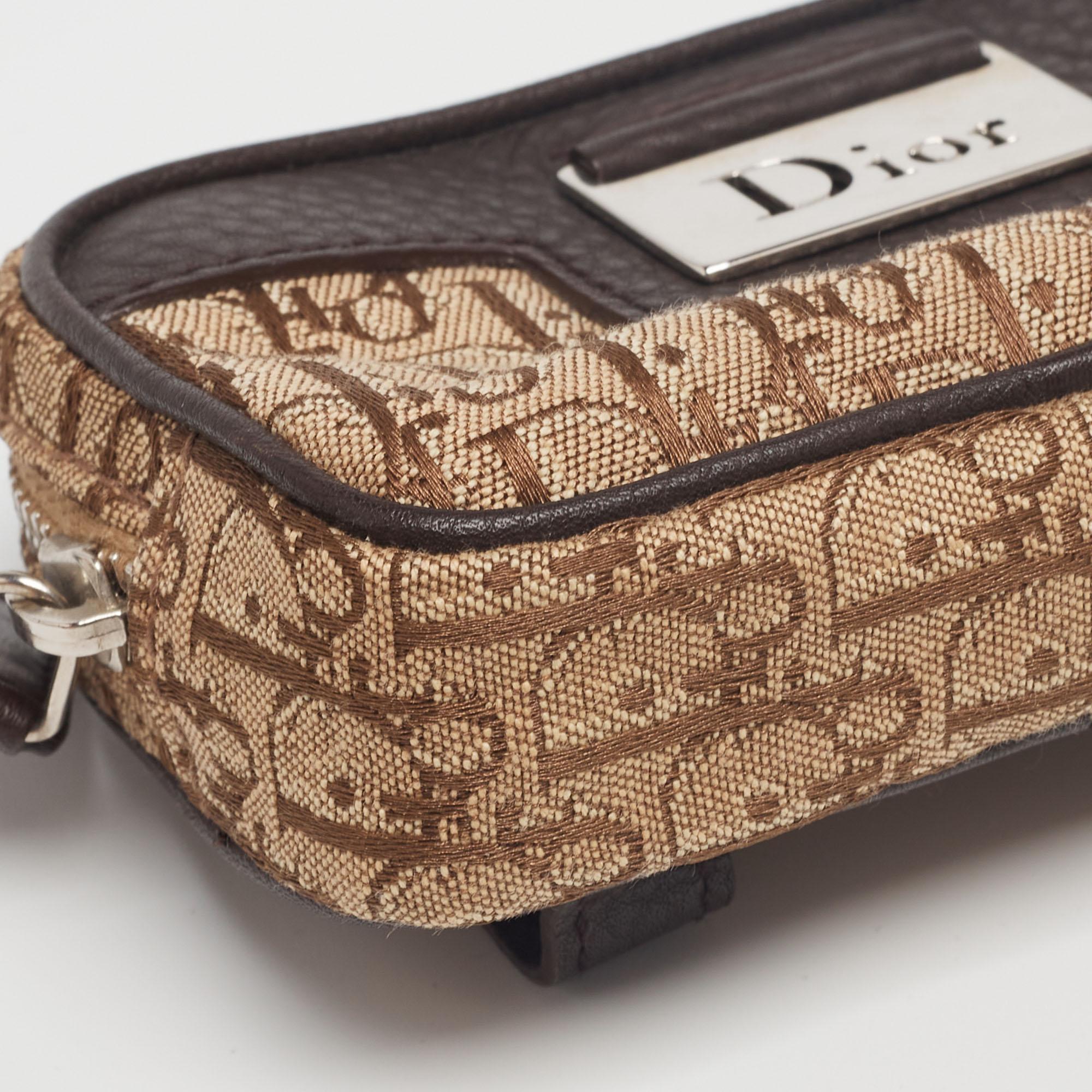 Dior Beige/Brown Oblique Canvas and Leather Belt Bag 6