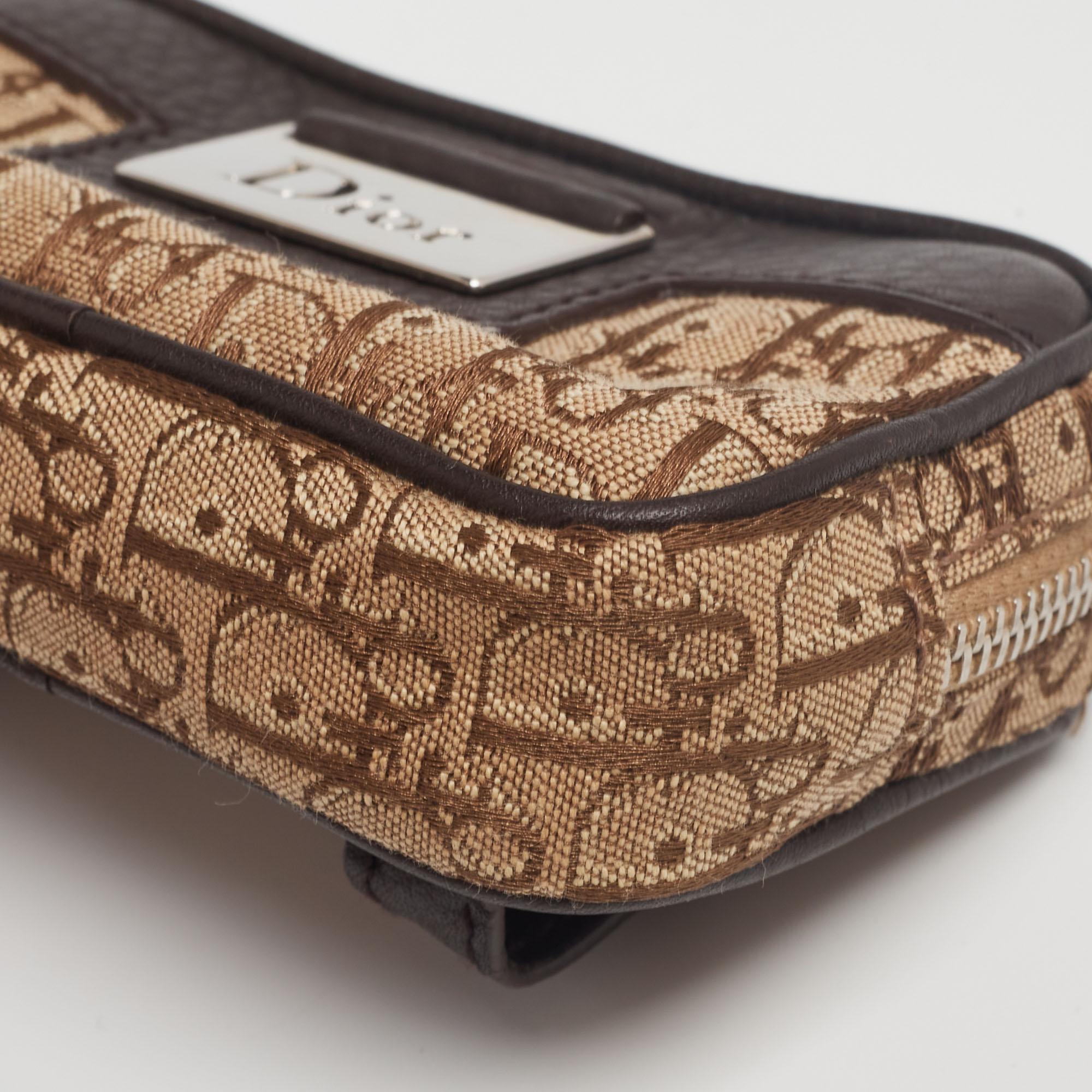 Dior Beige/Brown Oblique Canvas and Leather Belt Bag 5