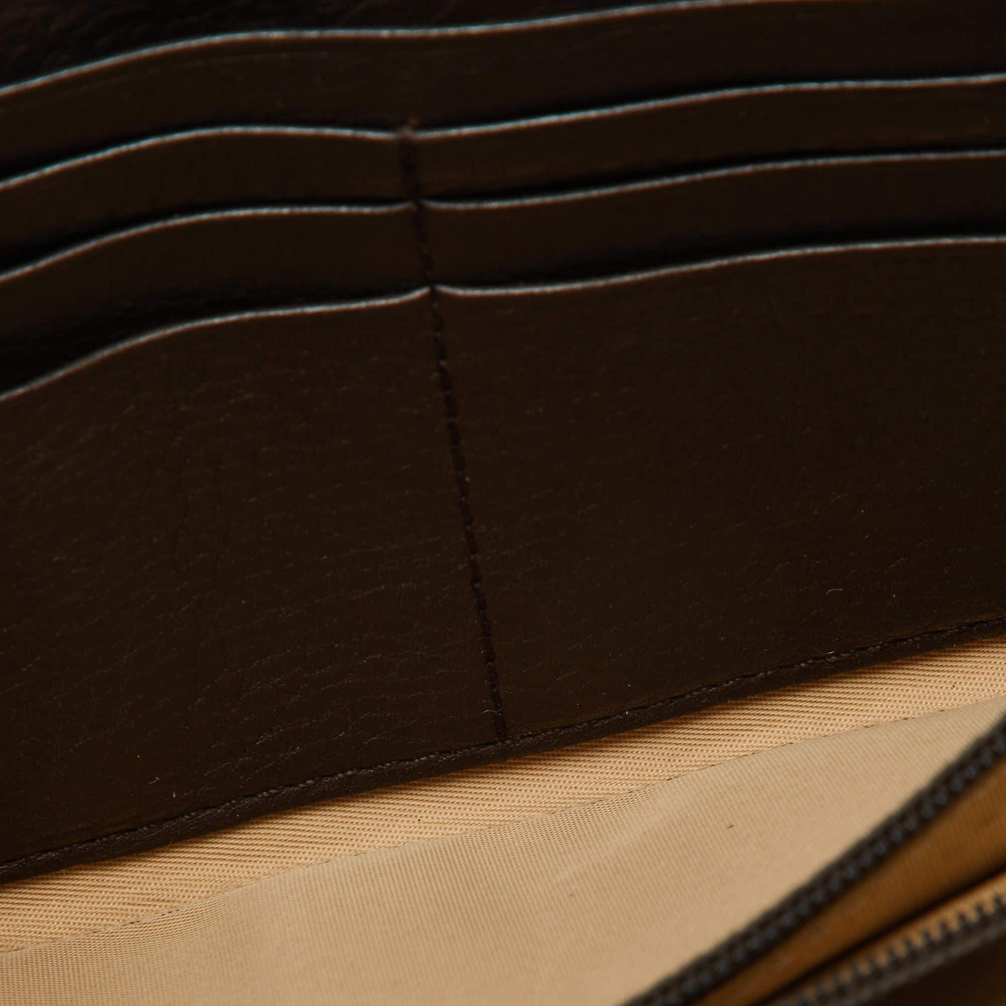 Dior Beige/Braun Schräge Brieftasche aus Canvas und Leder mit Klappe im Angebot 5