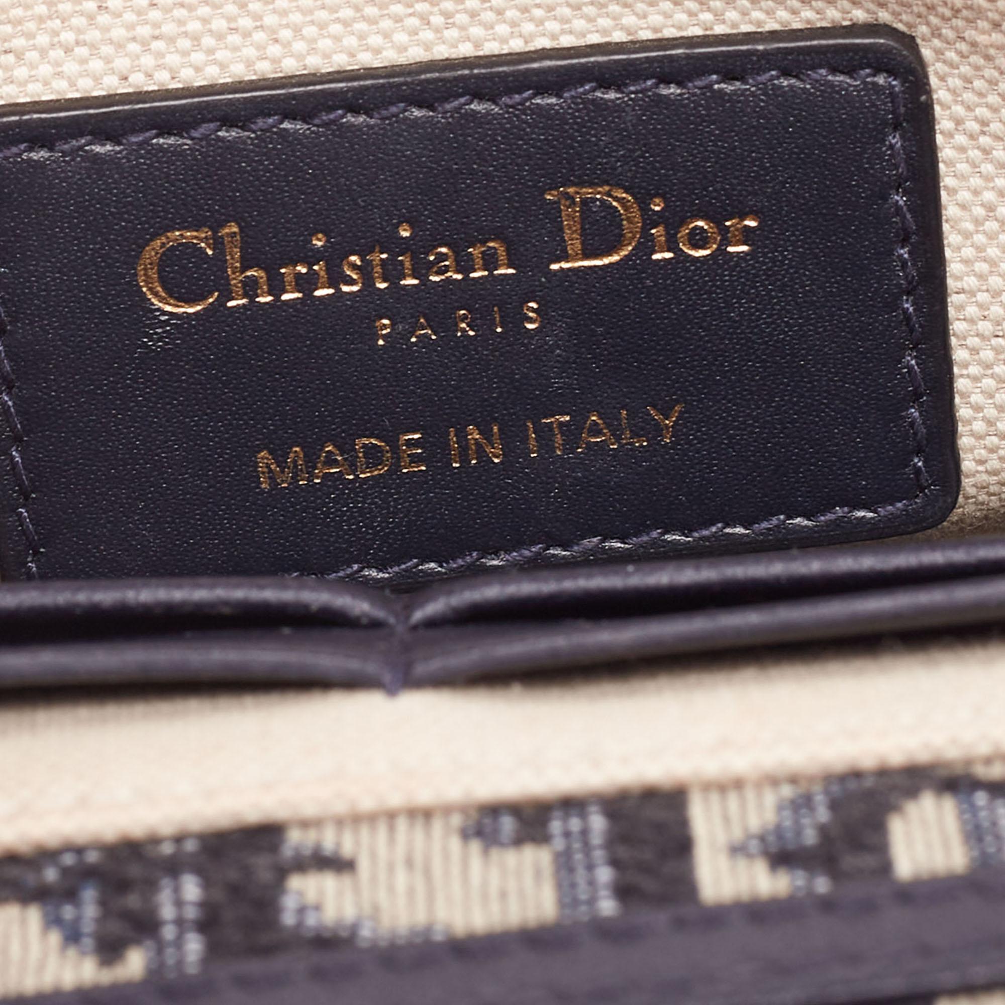 Dior Beige/Brown Oblique Canvas Dioraddict Flap Wallet On Chain 5