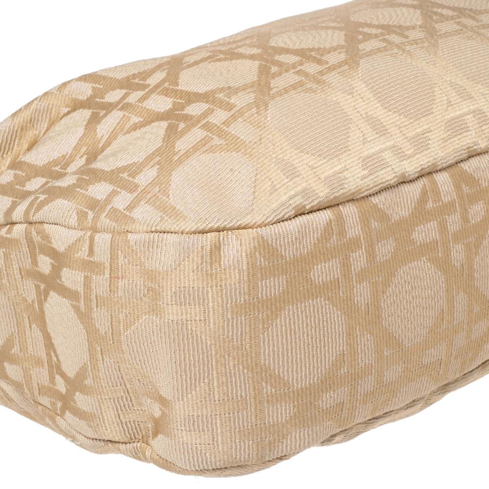 Dior Beige Cannage Canvas and Leather Lady Dior Hobo 11