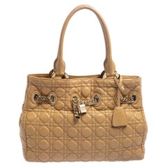 Dior Beige Cannage Leather Chri Chri Tote