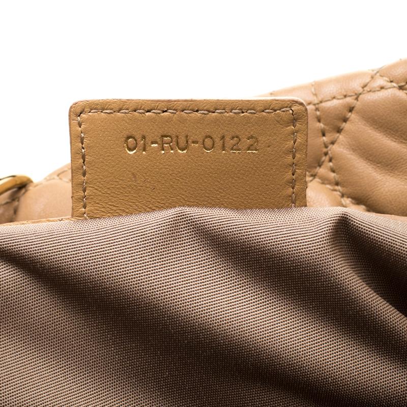 Dior Beige Cannage Leather Dior Soft Shopping Tote In Good Condition In Dubai, Al Qouz 2