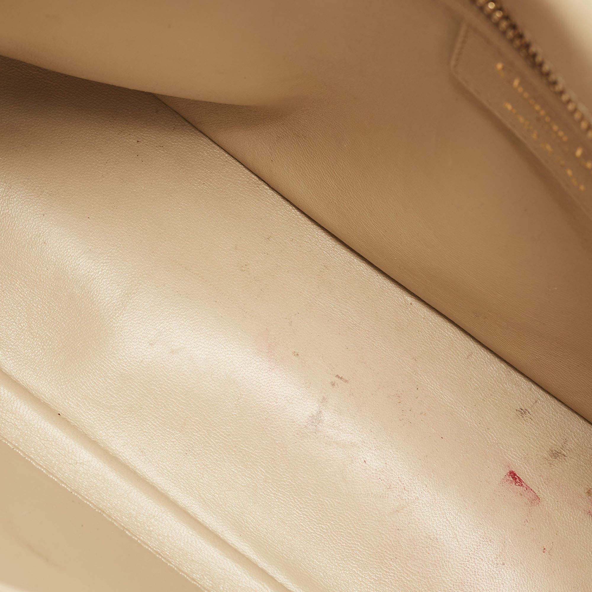 Dior Beige Cannage Leather Large Caro Shoulder Bag 10