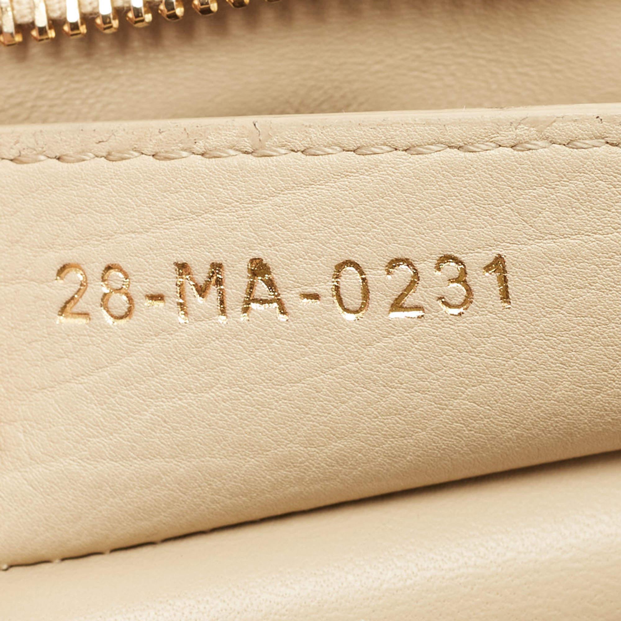 Dior Beige Cannage Leather Large Caro Shoulder Bag 12