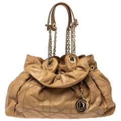 Dior Beige Cannage Leather Le Trente Hobo