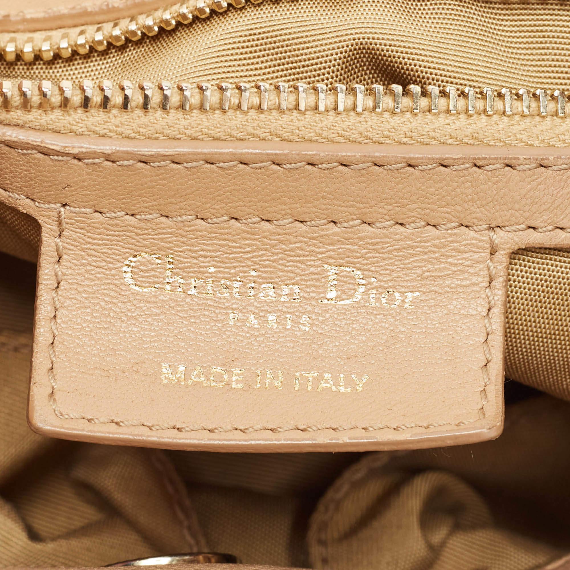 Dior Beige Cannage Leather Le Trente Shoulder Bag For Sale 8