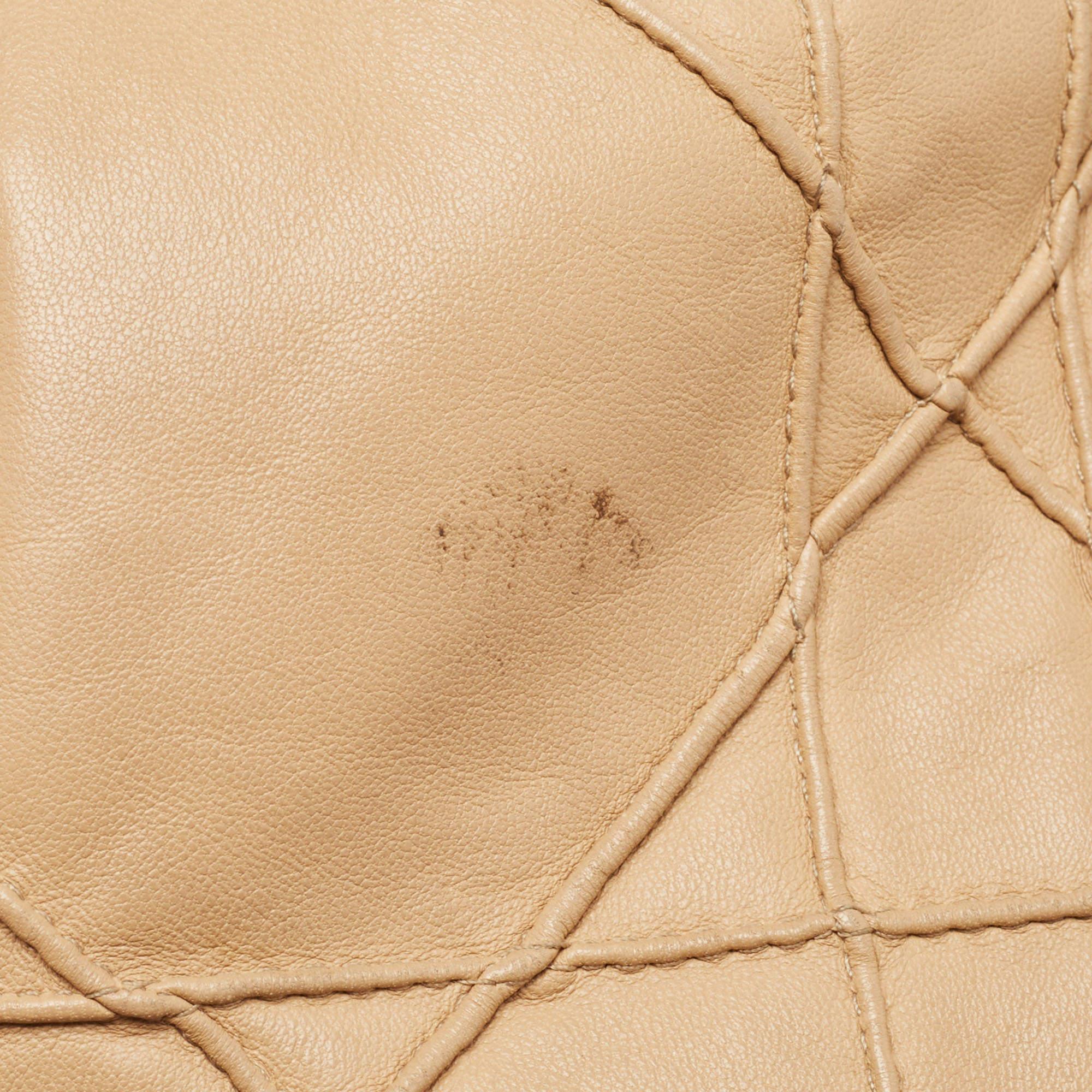 Dior Beige Cannage Leather Le Trente Shoulder Bag For Sale 9