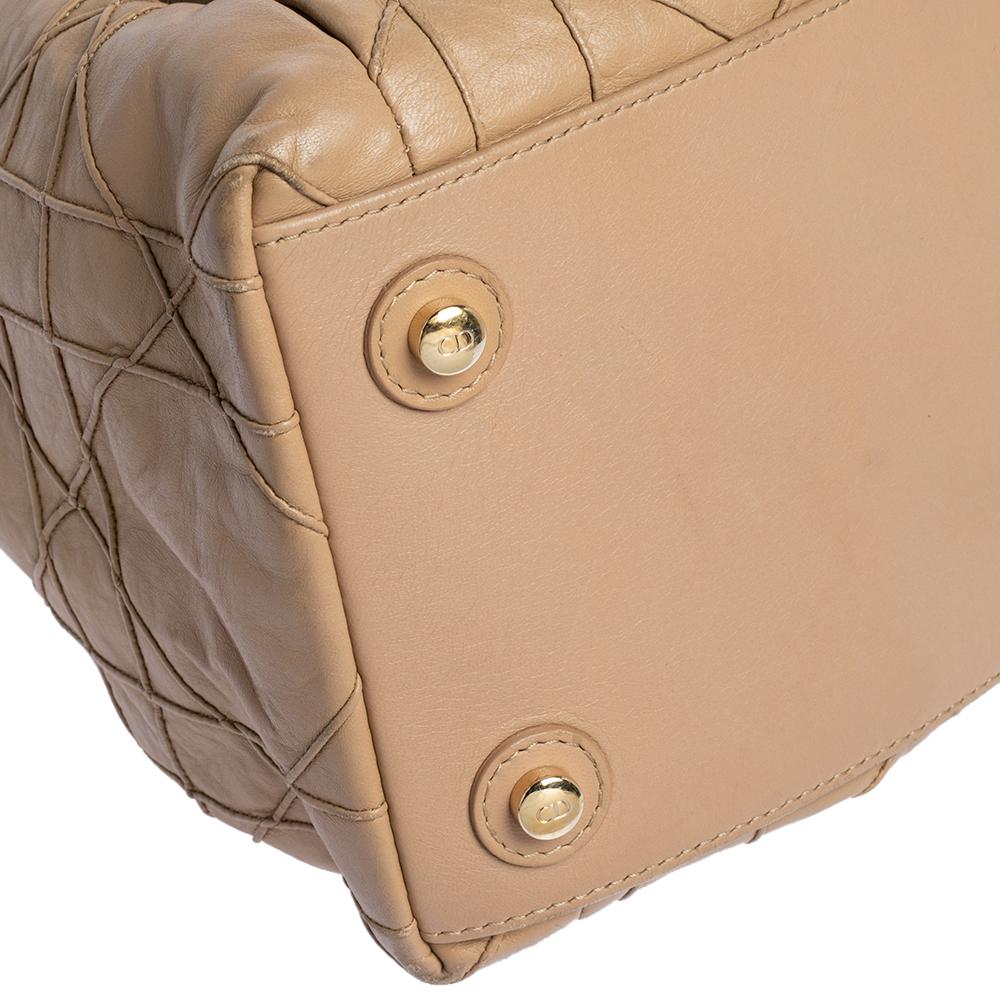 Dior Beige Cannage Leather Le Trente Tote 3