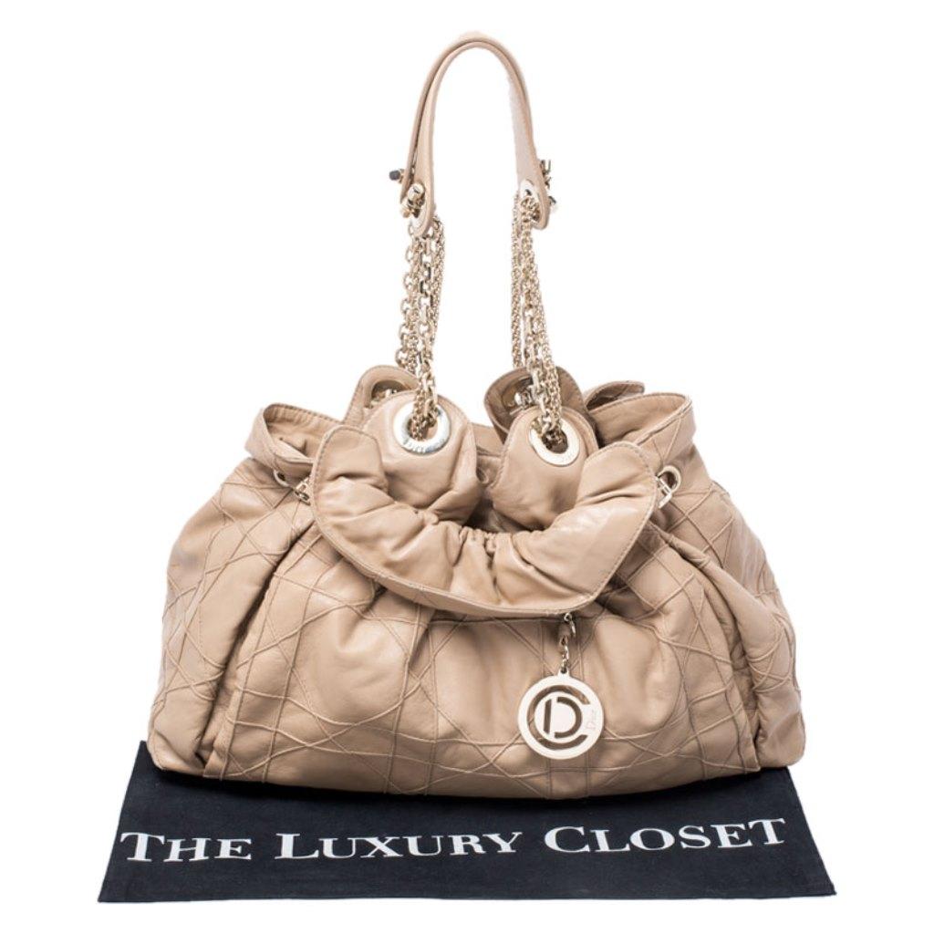 Dior Beige Cannage Leather Le Trente Tote 8