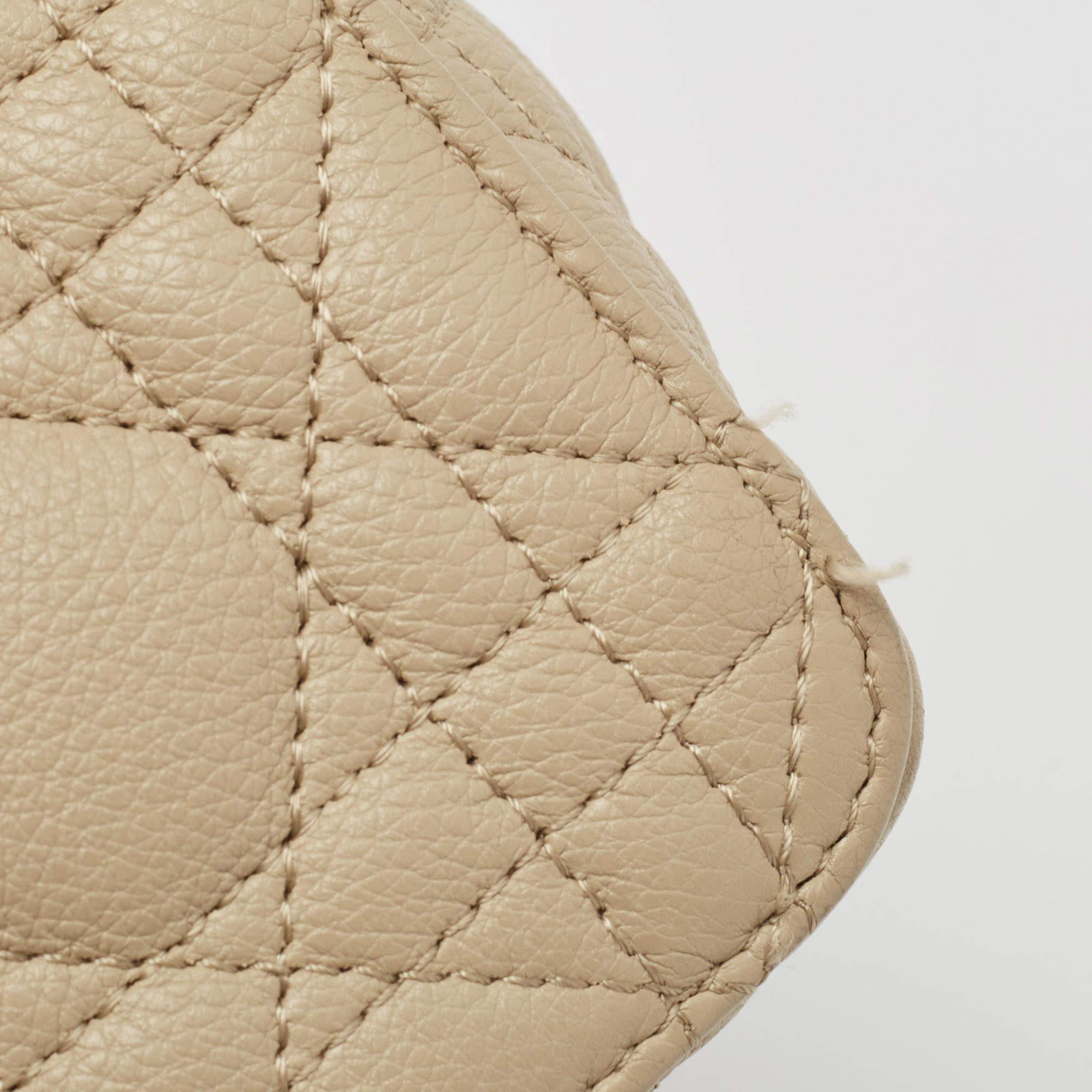 Dior Beige Cannage Medium Caro Umhängetasche aus Leder Medium 3