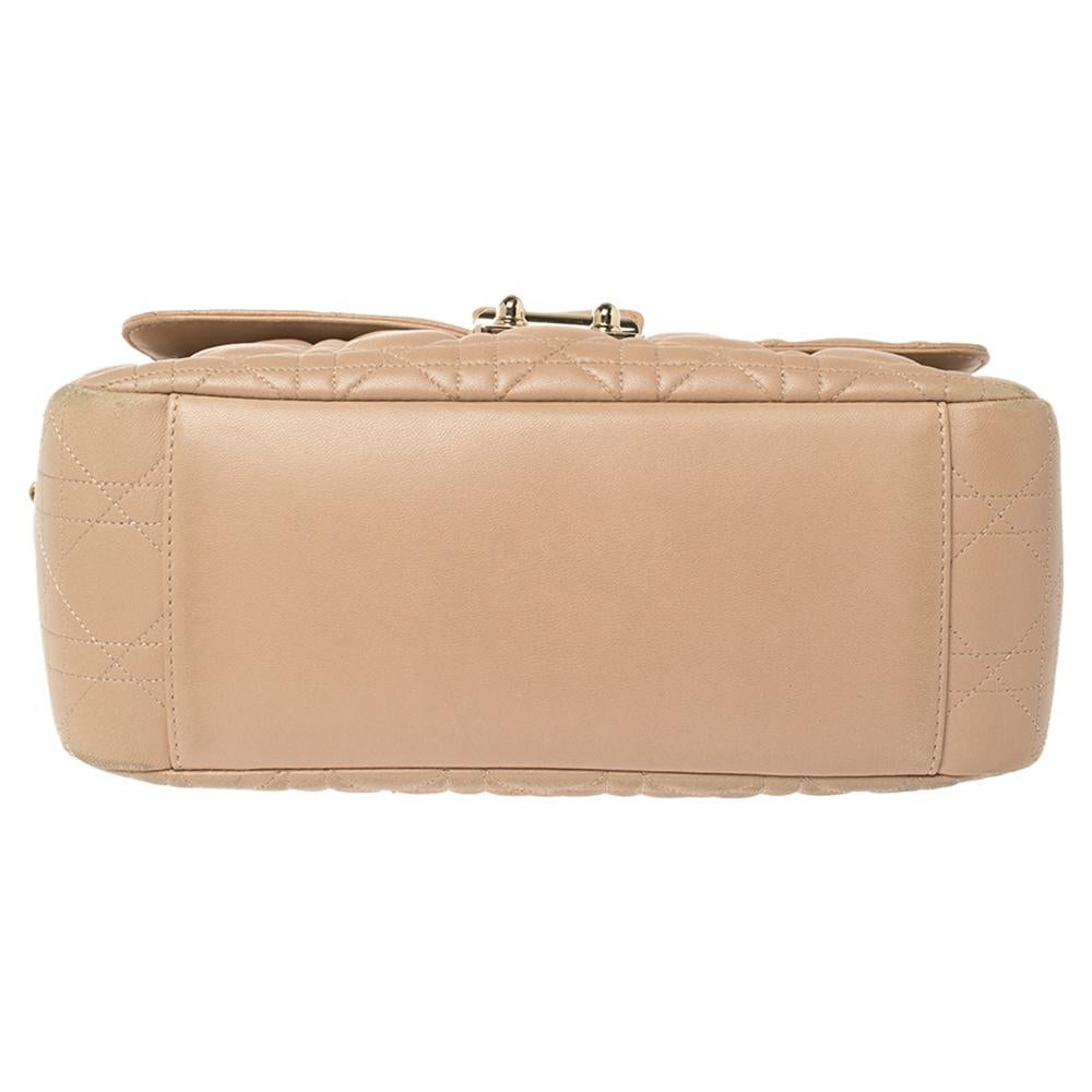 Dior Beige Cannage Leder Miss Dior Medium Klappe Tasche 1