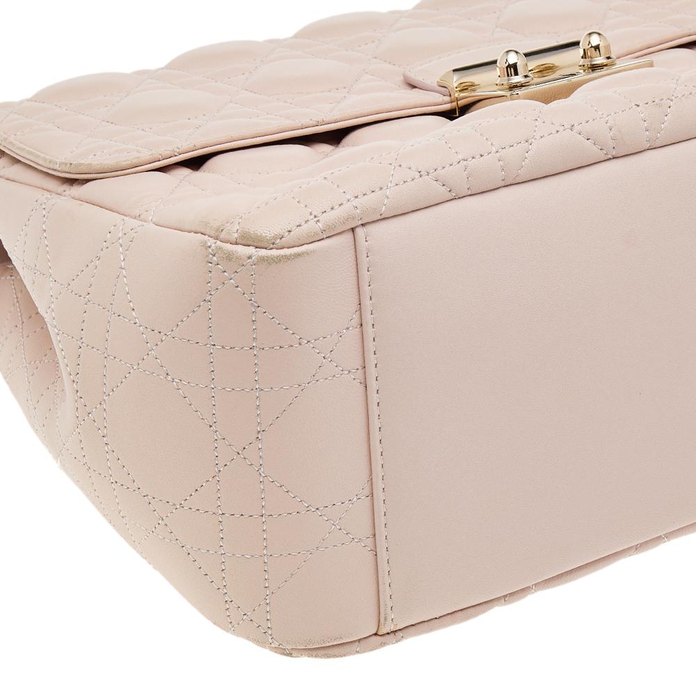 Dior Beige Cannage Leather Miss Dior Medium Flap Bag 2