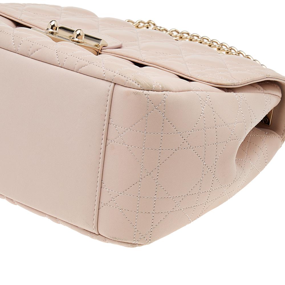 Dior Beige Cannage Leather Miss Dior Medium Flap Bag 3