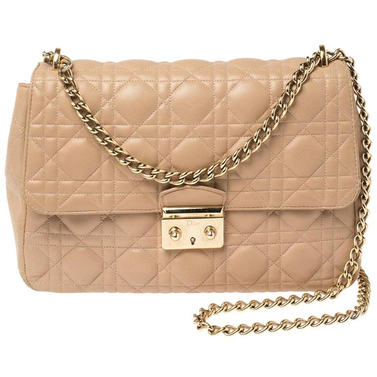 Dior Beige Cannage Leather Miss Dior Medium Flap Bag at 1stDibs | dior ...
