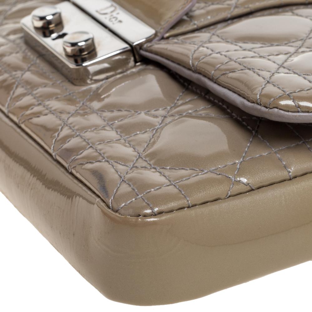 Dior Beige Cannage Patent Leather Miss Dior Promenade Clutch Bag 1