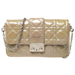 Dior Beige Cannage Patent Leather Miss Dior Promenade Pouch Bag