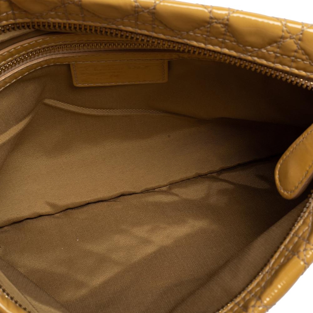 Dior Beige Cannage Patent Leather Panarea Clutch 1