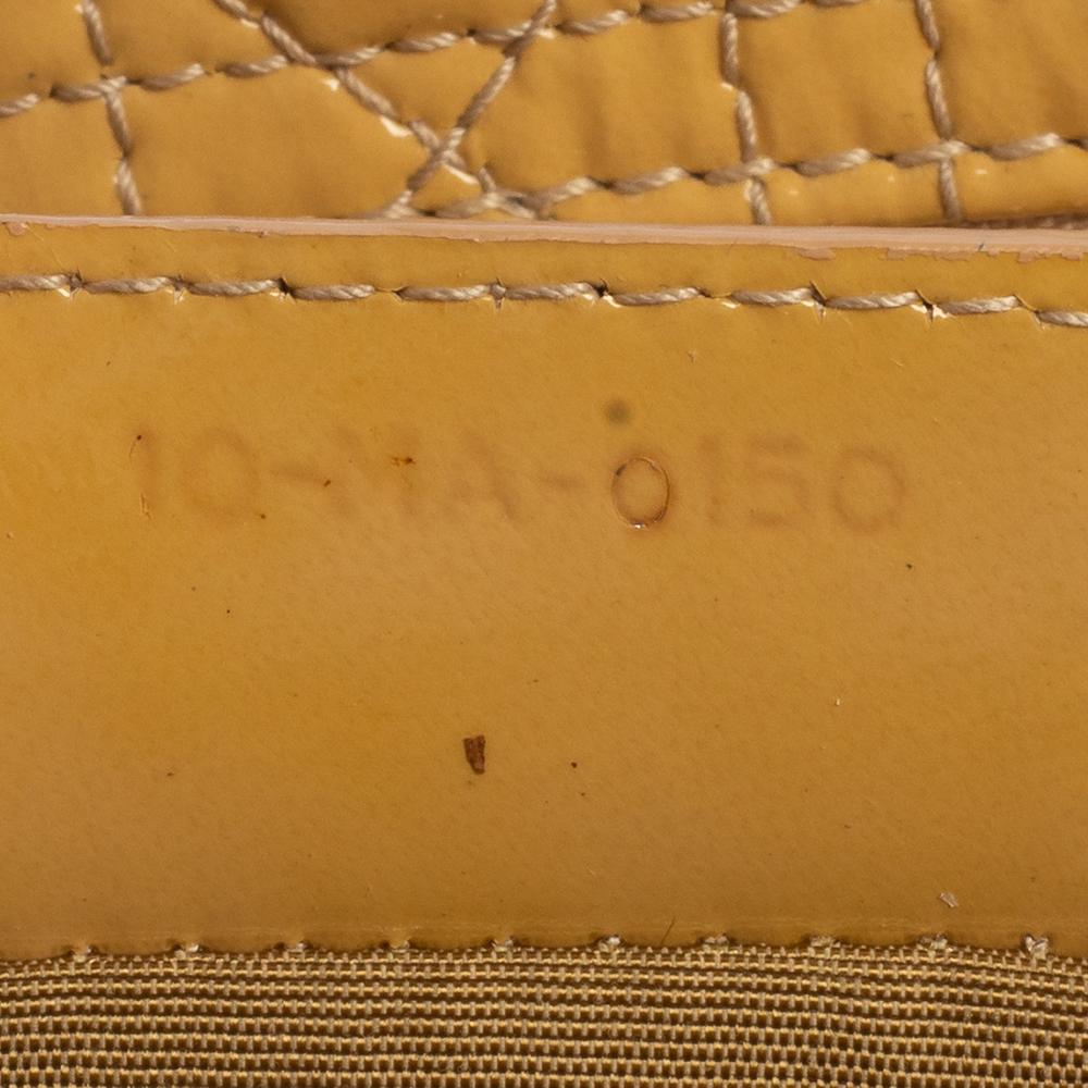 Dior Beige Cannage Patent Leather Panarea Clutch 2