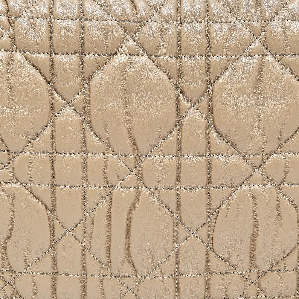Dior Beige Cannage Quilted Leather Delices Flap Bag 1