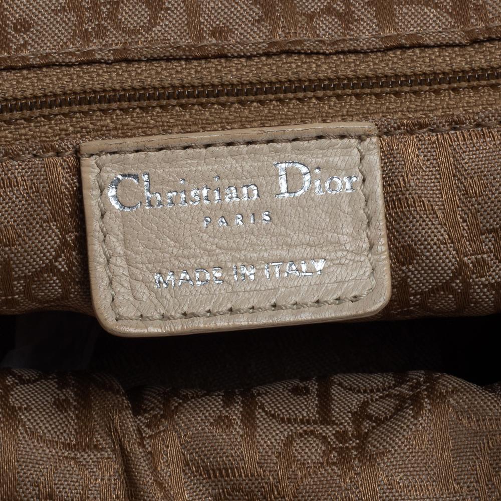 Dior Beige Cannage Quilted Leather Soft Lady Dior Tote 7