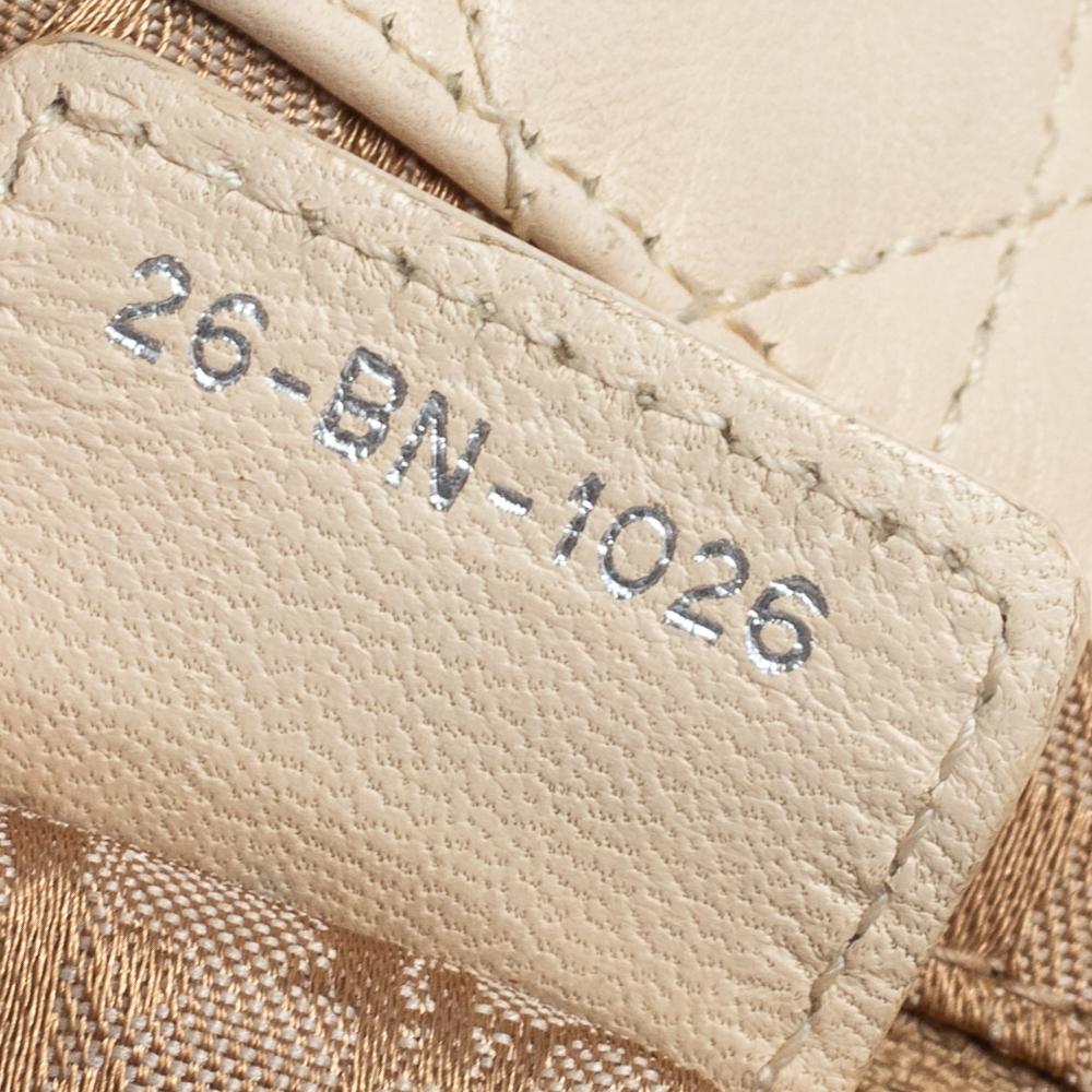 Dior Beige Cannage Quilted Leather Soft Lady Dior Tote 4