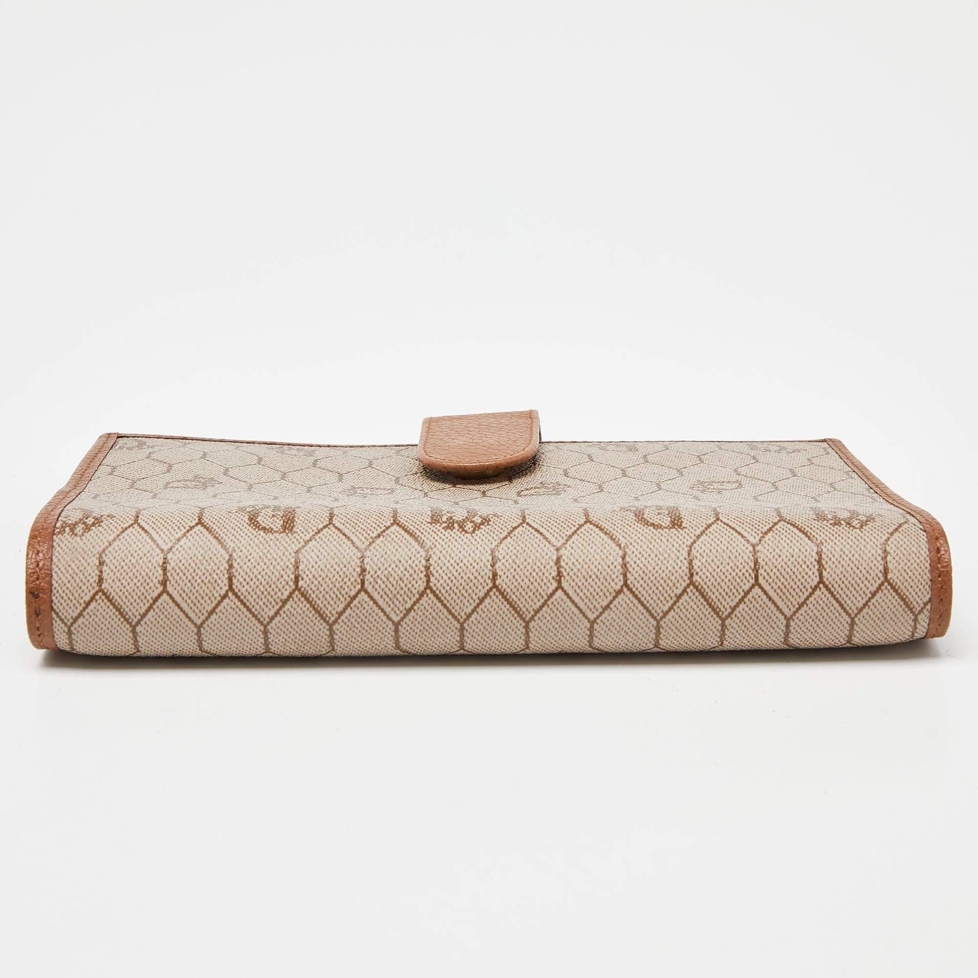 Dior Beige Coated Canvas and Leather Agenda Cover 3