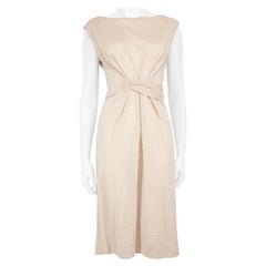 Dior Beige Glitter Slinky Dress Size M