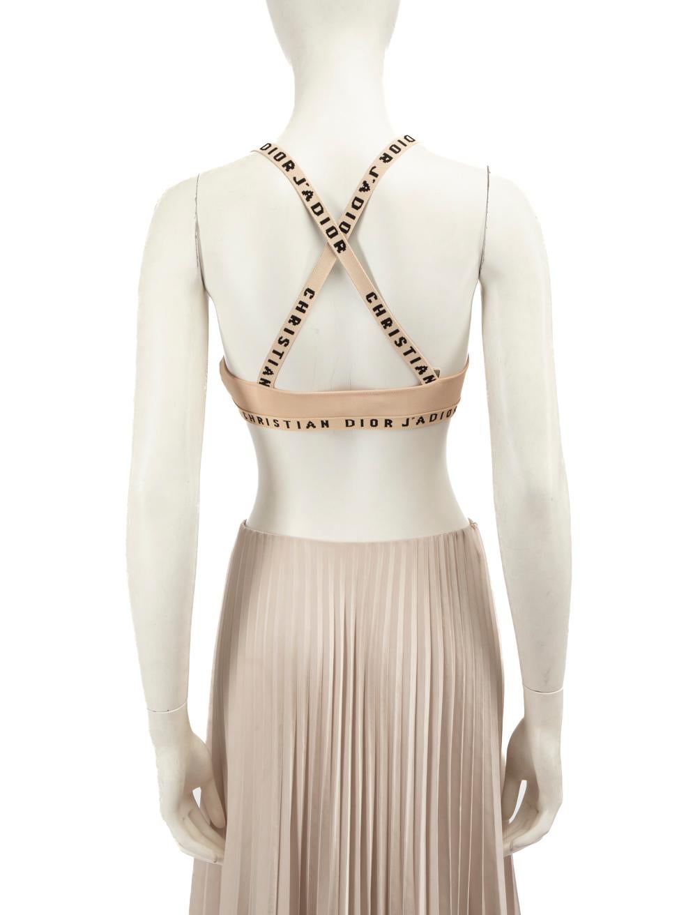 Beige Dior beige J'adior avec bracelet à logo brodé, taille S en vente