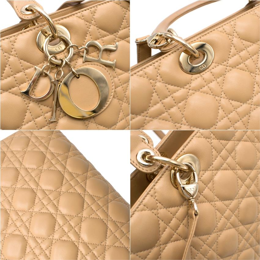 Dior Beige Large Lady Dior Bag 32cm In New Condition In London, GB