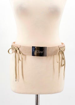 Dior Beige lattice detail Belt