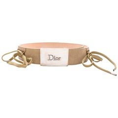 Dior Beige lattice detail Belt
