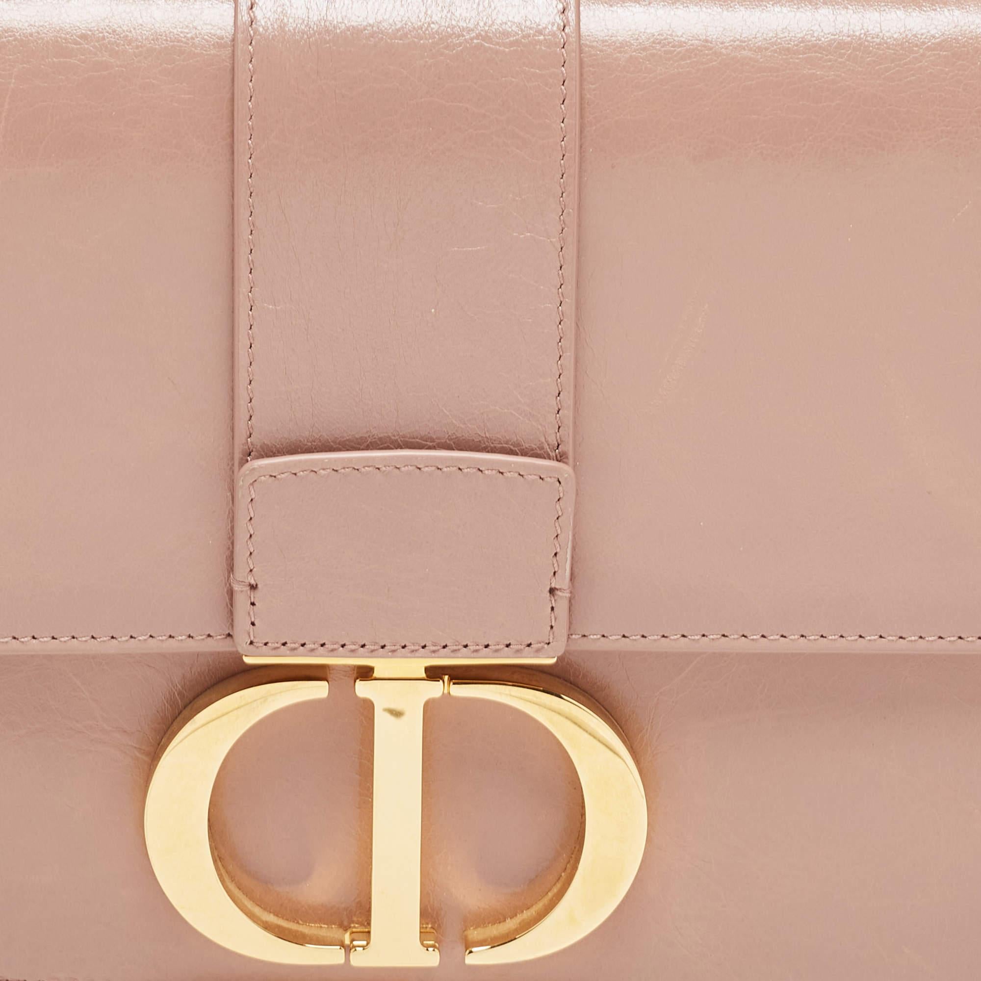 Dior Beige Leather 30 Montaigne Shoulder Bag 10