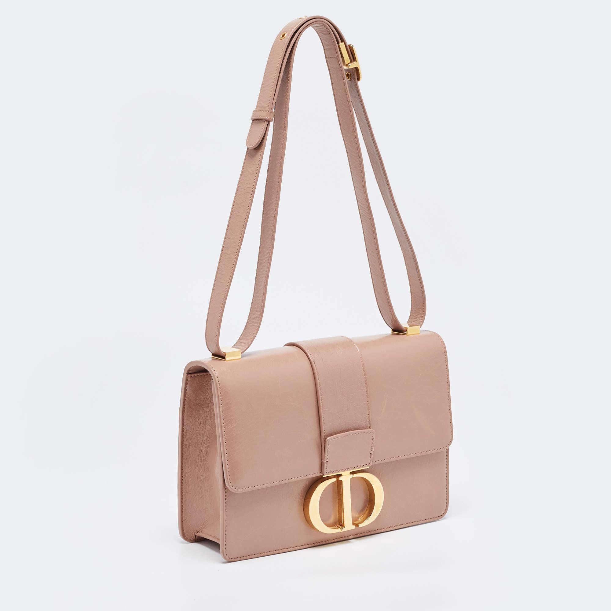 Women's Dior Beige Leather 30 Montaigne Shoulder Bag