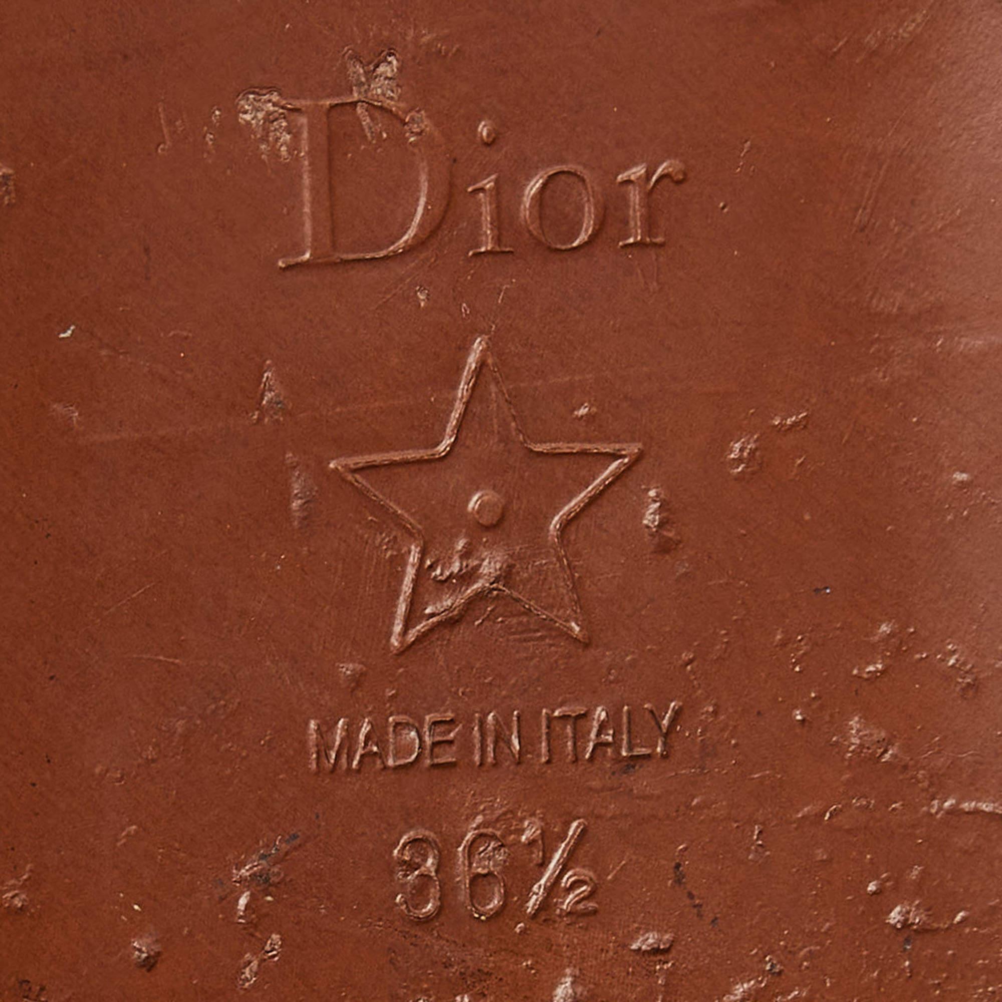 Dior Beige Leather 30 Montaigne Slide Sandals Size 36.5 3