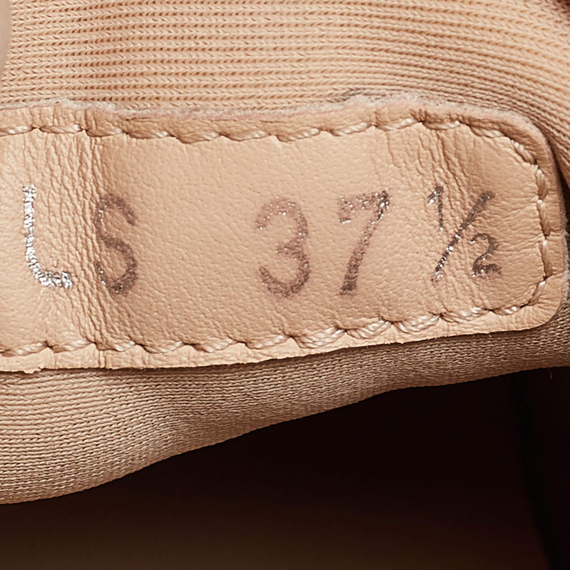 Dior Beige Leather and PVC D-Connect Sneakers Size 37.5 For Sale 4