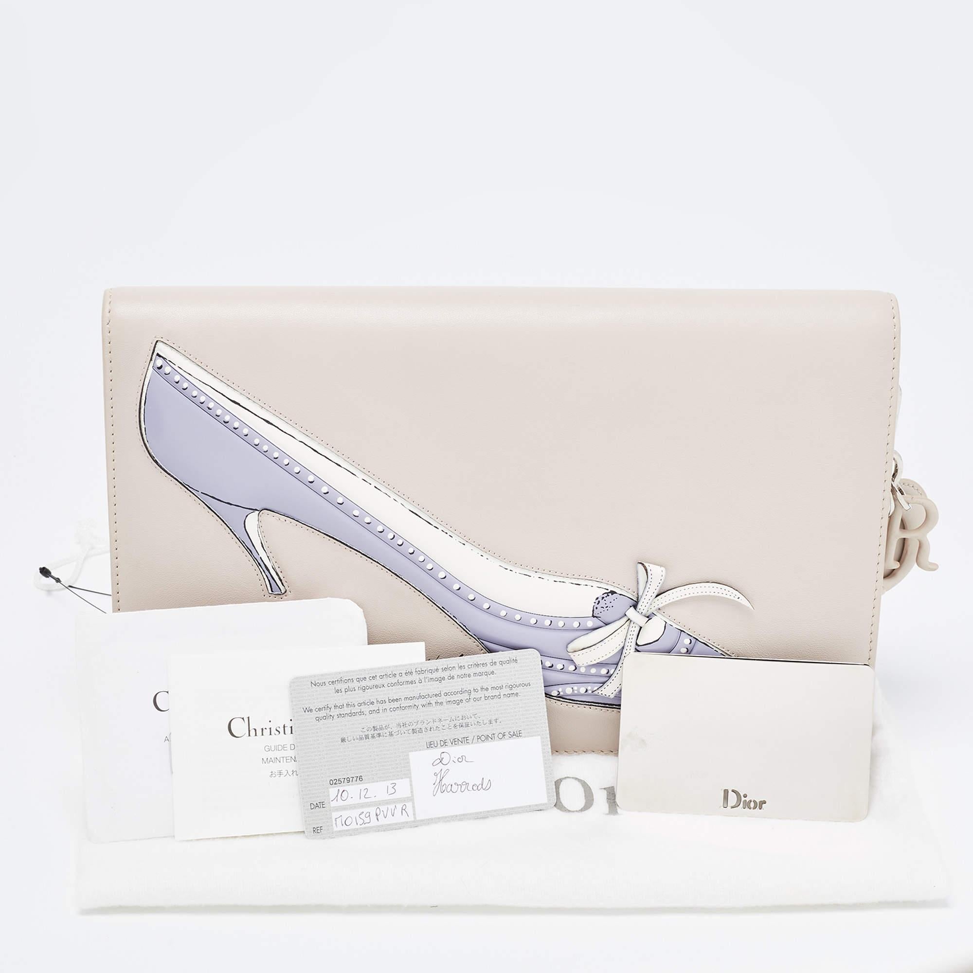 Dior Beige Leather Andy Warhol Clutch 7