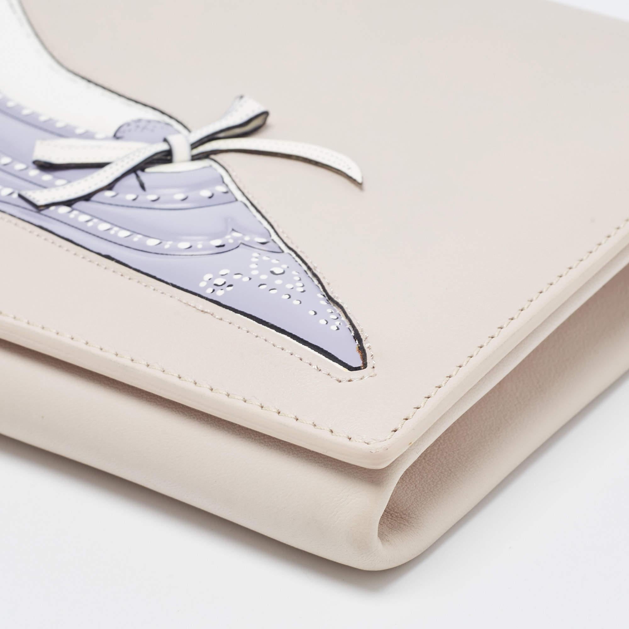 Dior Beige Leather Andy Warhol Clutch 9